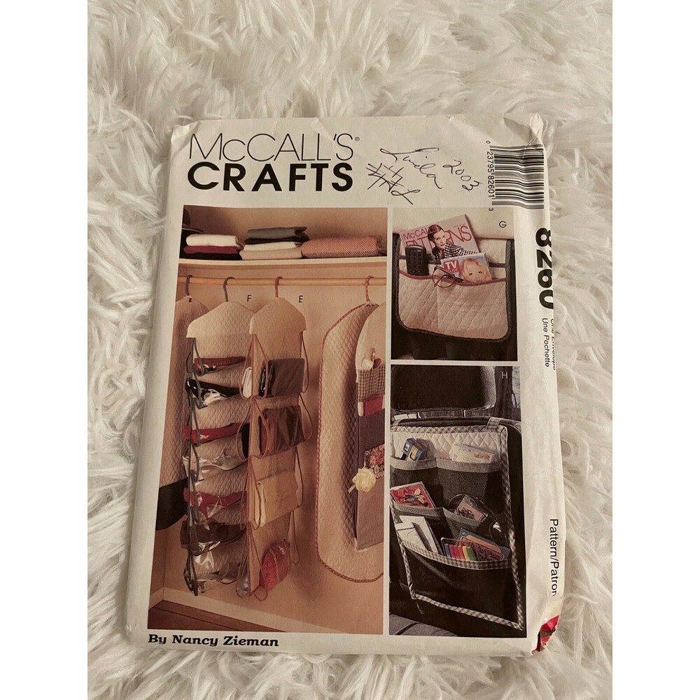 McCall's Craft 8260 Closet Organizer Nancy Zieman Garment Bag Sewing Pattern